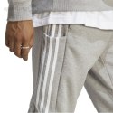 Spodnie męskie adidas Essentials French Terry Tapered Cuff 3-Stripes szare IC9407 Adidas