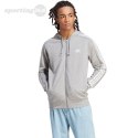 Bluza męska adidas Essentials French Terry 3-Stripes Full-Zip Hoodie szara IC9833 Adidas