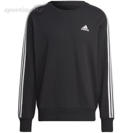 Bluza męska adidas Essentials French Terry 3-Stripes czarna IC9317 Adidas