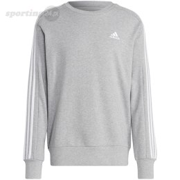 Bluza męska adidas Essentials French Terry 3-Stripes szara IC9319 Adidas