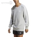 Bluza męska adidas Essentials French Terry 3-Stripes szara IC9319 Adidas