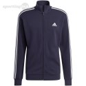 Dres męski adidas Basic 3-Stripes French Terry granatowy IC6765 Adidas