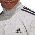 Dres męski adidas Basic 3-Stripes French Terry szaro-czarny IC6748 Adidas