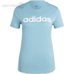 Koszulka damska adidas Loungewear Essentials Slim Logo Tee błękitna IC0629 Adidas