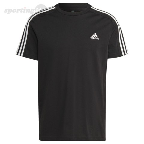 Koszulka męska adidas Essentials Single Jersey 3-Stripes Tee czarna IC9334 Adidas