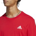 Koszulka męska adidas Essentials Single Jersey Embroidered Small Logo Tee czerwona IC9290 Adidas