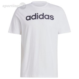 Koszulka męska adidas Essentials Single Jersey Linear Embroidered Logo Tee biała IC9276 Adidas