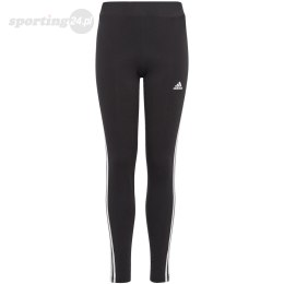 Legginsy dla dzieci adidas Essentials 3-Stripes Cotton Tights czarne IC3623 Adidas