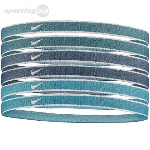 Opaski na włosy Nike Swoosh Sport metalic 6 szt. N1002008407OS Nike