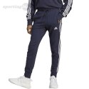 Spodnie męskie adidas Essentials French Terry Tapered Cuff 3-Stripes granatowe IC9406 Adidas