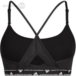 Stanik sportowy adidas Aeroreact Training Light-Support 3-Stripes Bra czarny HC7862 Adidas