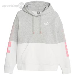 Bluza damska Puma Power Colorblock Hoodie FL szaro-biała 676023 04 Puma