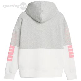 Bluza damska Puma Power Colorblock Hoodie FL szaro-biała 676023 04 Puma