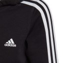 Bluza dla dzieci adidas Essentials 3-Stripes Full-Zip Hoodie czarna IC3634 Adidas