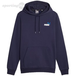 Bluza męska Puma ESS+ 2 Col Small Logo Hoodie FL granatowa 674471 06 Puma