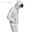 Bluza męska adidas Essentials Fleece 3-Stripes Hoodie szara IJ6474 Adidas