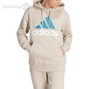 Bluza męska adidas Essentials French Terry Big Logo Hoodie beżowa IJ8584 Adidas