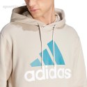 Bluza męska adidas Essentials French Terry Big Logo Hoodie beżowa IJ8584 Adidas