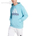 Bluza męska adidas Essentials French Terry Big Logo Hoodie błękitna IJ8588 Adidas