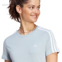 Koszulka damska adidas Essentials Slim 3-Stripes Tee jasnoniebieska IM2788 Adidas