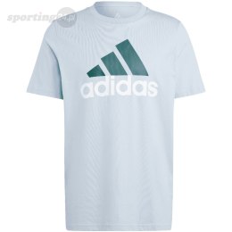 Koszulka męska adidas Essentials Single Jersey Big Logo Tee błękitna IJ8576 Adidas