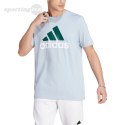 Koszulka męska adidas Essentials Single Jersey Big Logo Tee błękitna IJ8576 Adidas