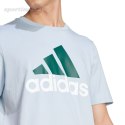 Koszulka męska adidas Essentials Single Jersey Big Logo Tee błękitna IJ8576 Adidas