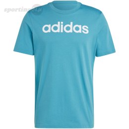 Koszulka męska adidas Essentials Single Jersey Linear Embroidered Logo Tee jasnoniebieska IJ8655 Adidas