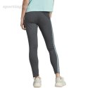 Legginsy damskie adidas Essentials 3-Stripes High-Waisted Single ciemnoszare IL3310 Adidas