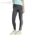 Legginsy damskie adidas Essentials 3-Stripes High-Waisted Single ciemnoszare IL3310 Adidas