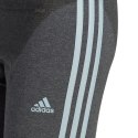 Legginsy damskie adidas Essentials 3-Stripes High-Waisted Single ciemnoszare IL3310 Adidas