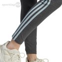 Legginsy damskie adidas Essentials 3-Stripes High-Waisted Single ciemnoszare IL3310 Adidas