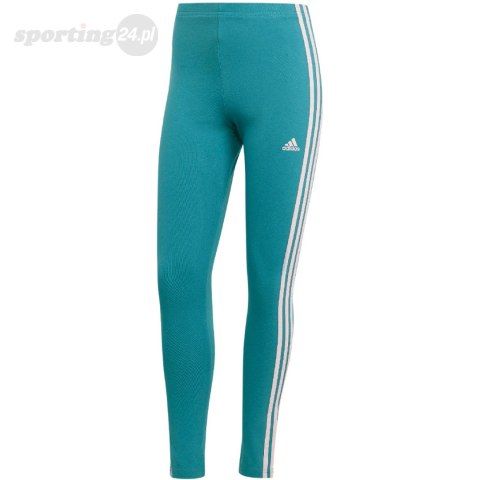 Legginsy damskie adidas Essentials 3-Stripes High-Waisted Single niebieskie IL3378 Adidas