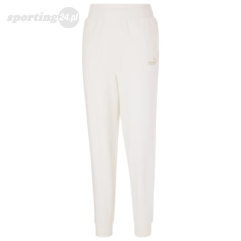 Spodnie damskie Puma ESS+ Embroidery High-Waist Pants FL kremowe 670007 99 Puma