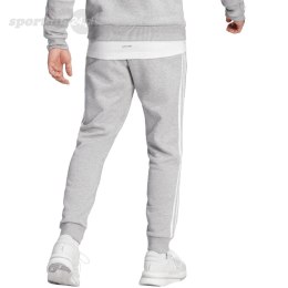 Spodnie męskie adidas Essentials Fleece 3-Stripes Tapered Cuff szare IJ6494 Adidas