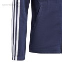 Bluza dla dzieci adidas Essentials 3-Stripes Full-Zip Hoodie granatowa IB1667 Adidas