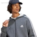 Bluza męska adidas Essentials Fleece 3-Stripes Full-Zip szara IJ6480 Adidas