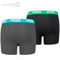 Bokserki dla dzieci Puma Basic Boxer 2P czarne, szare 935454 01 Puma