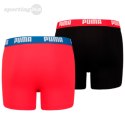 Bokserki dla dzieci Puma Basic Boxer 2P czerwone, czarne 935454 04 Puma