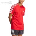 Koszulka męska adidas Essentials Single Jersey 3-Stripes Tee czerwona IC9339 Adidas