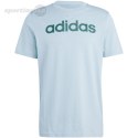 Koszulka męska adidas Essentials Single Jersey Linear Embroidered Logo Tee niebieska IJ8651 Adidas