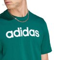 Koszulka męska adidas Essentials Single Jersey Linear Embroidered Logo Tee zielona IJ8658 Adidas