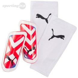 Ochraniacze piłkarskie Puma Ultra Flex Sleeve biało-czerwone 030871 05 Puma