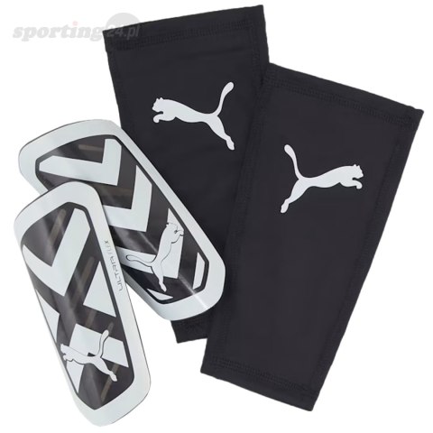 Ochraniacze piłkarskie Puma Ultra Flex Sleeve czarno-białe 030871 03 Puma