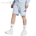 Spodenki męskie adidas Essentials Big Logo French Terry błękitne IJ8563 Adidas