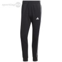 Spodnie męskie adidas Essentials Fleece 3-Stripes Tapered Cuff czarne IB4030 Adidas