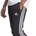 Spodnie męskie adidas Essentials Fleece 3-Stripes Tapered Cuff czarne IB4030 Adidas