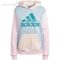 Bluza damska adidas Essentials Logo Boyfriend Fleece różowo-niebieska IM0267 Adidas