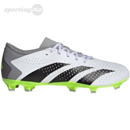 Buty piłkarskie adidas Predator Accuracy.3 L FG biało-szare GZ0014 Adidas