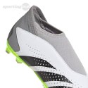 Buty piłkarskie dla dzieci adidas Predator Accuracy.3 Laceless FG biało-szare IF2265 Adidas